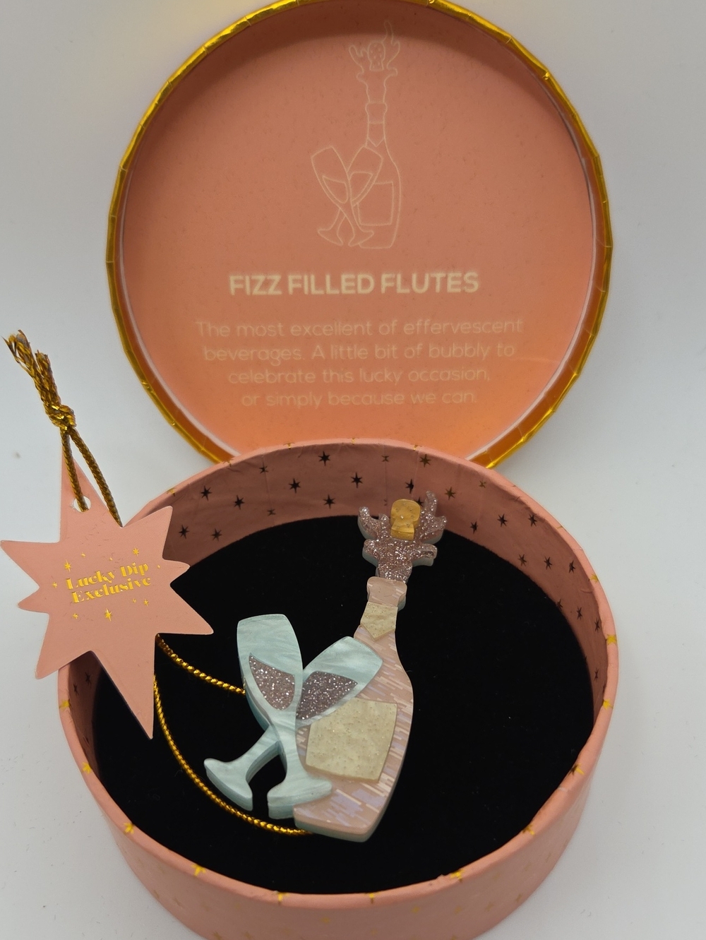 Erstwilder Fizz Filled Flutes Brooch